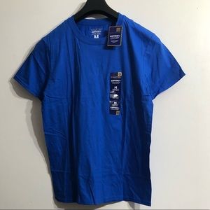 Gold Toe men’s  crewneck short sleeves blue  shirt 100% cotton. Size Medium